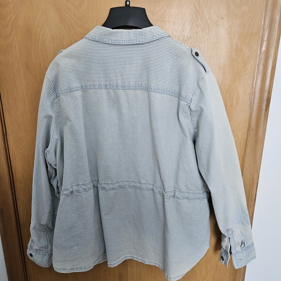 Universal Thread Blue Striped Utility Jacket - Picture 2 of 2